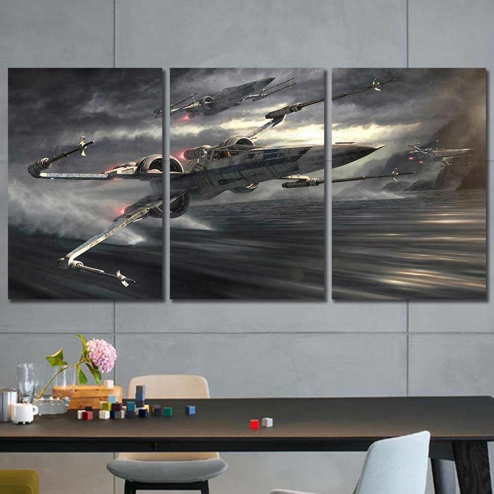 Over Water Star Wars Framed Canvas Home Decor Wall Art Multiple – The Force Gallery