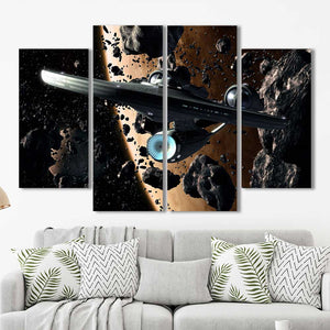Star Trek Enterprise Space Framed Canvas Home Decor Wall Art Multiple Choices 1 3 4 5 Panels