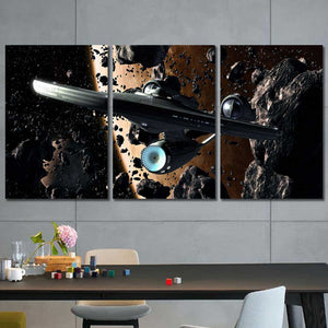 Star Trek Enterprise Space Framed Canvas Home Decor Wall Art Multiple Choices 1 3 4 5 Panels