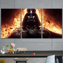 Darth Vader Star Wars Fire Framed Canvas Home Decor Wall Art Multiple Choices 1 3 4 5 Panels