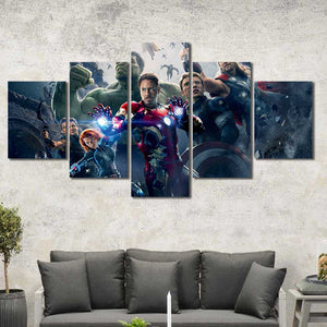Iron Man Comics Marvel Universe Framed Canvas Home Decor Wall Art Multiple Choices 1 3 4 5 Panels