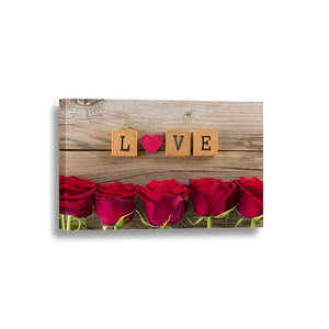 Love Flowers Home Wood Look Framed Canvas Home Decor Wall Art Multiple Choices 1 3 4 5 Panels