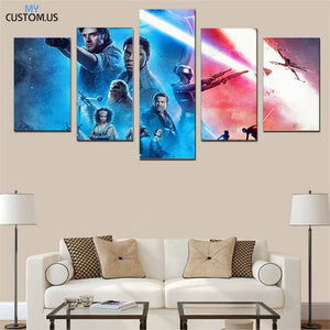 Star Wars The Rise of Skywalker Five Piece Canvas Wall Art Home Decor Multi Panel 5 - The Force Gallery
