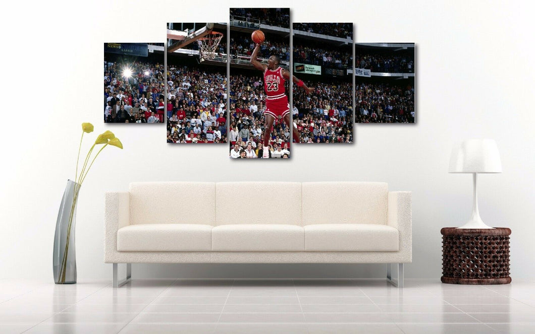 Air Jordan 23 Basketball Five Piece Canvas Wall Art Home Decor Multi Panel 5