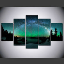 Northern Lights Aurora Borealis Space Canvas Wall Art Print Home Decor 5 Piece - The Force Gallery