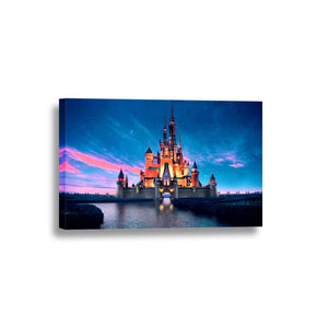 Walt Disney World Castle Framed Canvas Home Decor Wall Art Multiple Choices 1 3 4 5 Panels