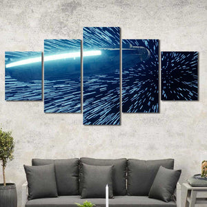 Star Wars Millennium Falcon Outer Space Framed Canvas Home Decor Wall Art Multiple Choices 1 3 4 5 Panels