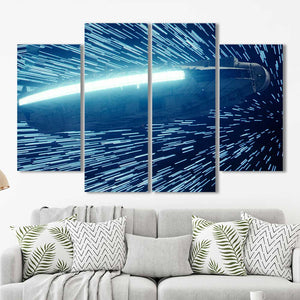 Star Wars Millennium Falcon Outer Space Framed Canvas Home Decor Wall Art Multiple Choices 1 3 4 5 Panels