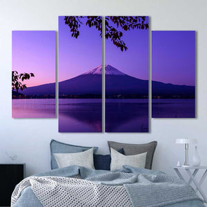 Mount Fiji Ocean Sunset Framed Canvas Home Decor Wall Art Multiple Choices 1 3 4 5 Panels
