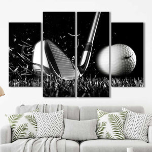 Golf Club Swing Nike Framed Canvas Home Decor Wall Art Multiple Choices 1 3 4 5 Panels