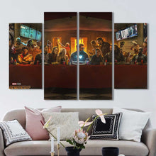 Avengers Last Supper Marvel Comic Heroes Framed Canvas Home Decor Wall Art Multiple Choices 1 3 4 5 Panels