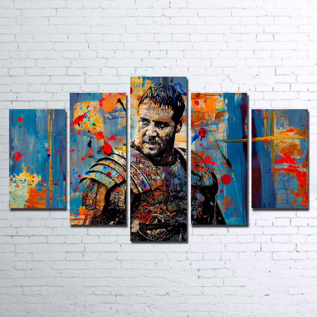 Gladiator Maximus Abstract Five Piece Canvas Wall Art Home Decor Multi Panel 5 - The Force Gallery