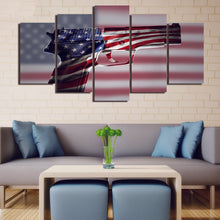 American Flag Gun 2nd Amendment Five Piece Canvas - The Force Gallery