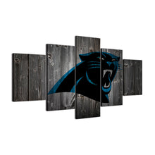 Carolina Panthers Football Canvas Barnwood Style - The Force Gallery