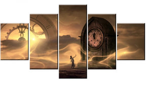 Time Clock Mystery Five Piece Canvas Wall Art Home Decor Multi Panel 5 - The Force Gallery