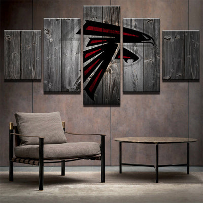 Atlanta Falcons Football Barnwood Style Canvas - The Force Gallery