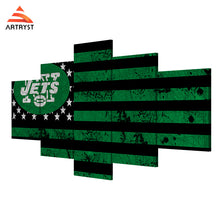 NY Jets American Flag Canvas - The Force Gallery