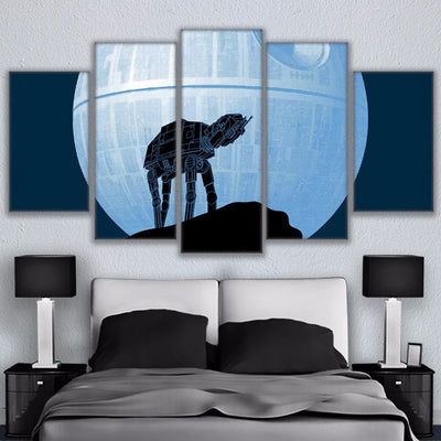Star Wars AT AT Death Star Moon Canvas - The Force Gallery