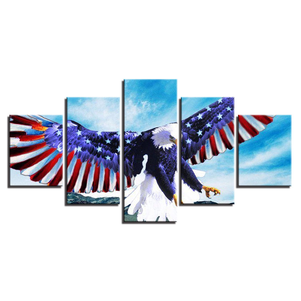 American Flag Bald Eagle Patriotic Canvas – The Force Gallery