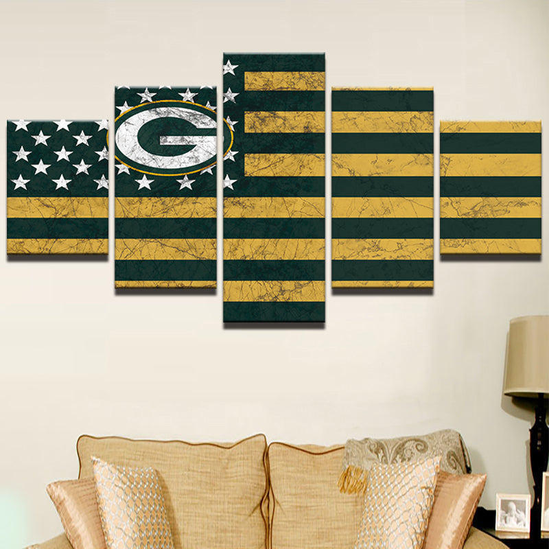 Green Bay Packers Wood Flag