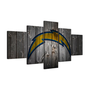 San Diego Chargers Football Canvas Barnwood Style - The Force Gallery