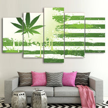 Marijuana Hemp Green Flag Canvas - The Force Gallery