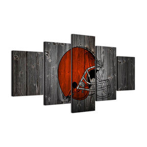 Cleveland Browns Football Canvas Barnwood Style - The Force Gallery
