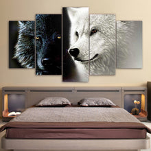 Black and White Wolves Nature Wildlife Canvas - The Force Gallery