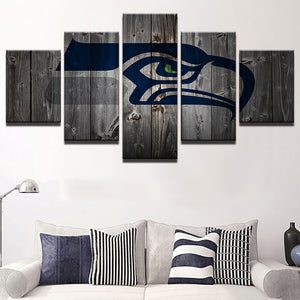 Seattle Seahawks Football Canvas Barnwood Style - The Force Gallery