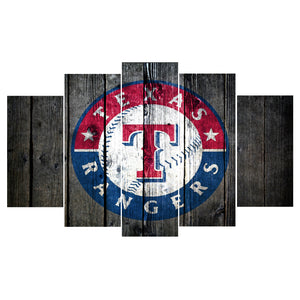 Texas Rangers Barnwood Style Canvas - The Force Gallery