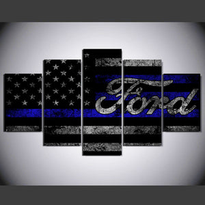 Ford American Flag Canvas - The Force Gallery