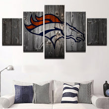 Denver Broncos Football Canvas Barnwood Style - The Force Gallery