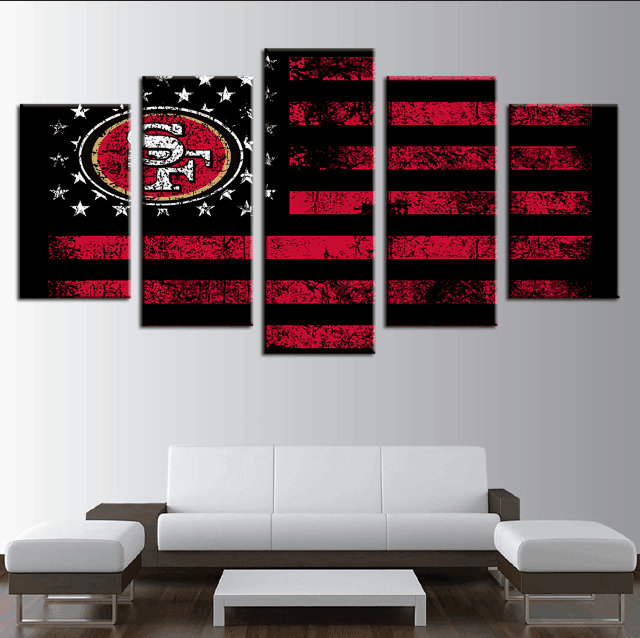 49ers Flag Home Decor Wood Flag Football 