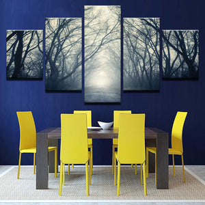 Trees Road Landscape Style Five Piece Canvas Wall Art Home Decor Multi Panel 5 - The Force Gallery