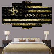 New Orleans Saints Football Who Dat Five Piece Canvas Wall Art Home Decor - The Force Gallery