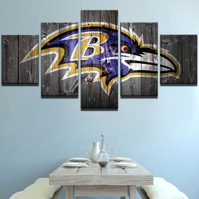 Baltimore Ravens Football Barnwood Style Canvas - The Force Gallery