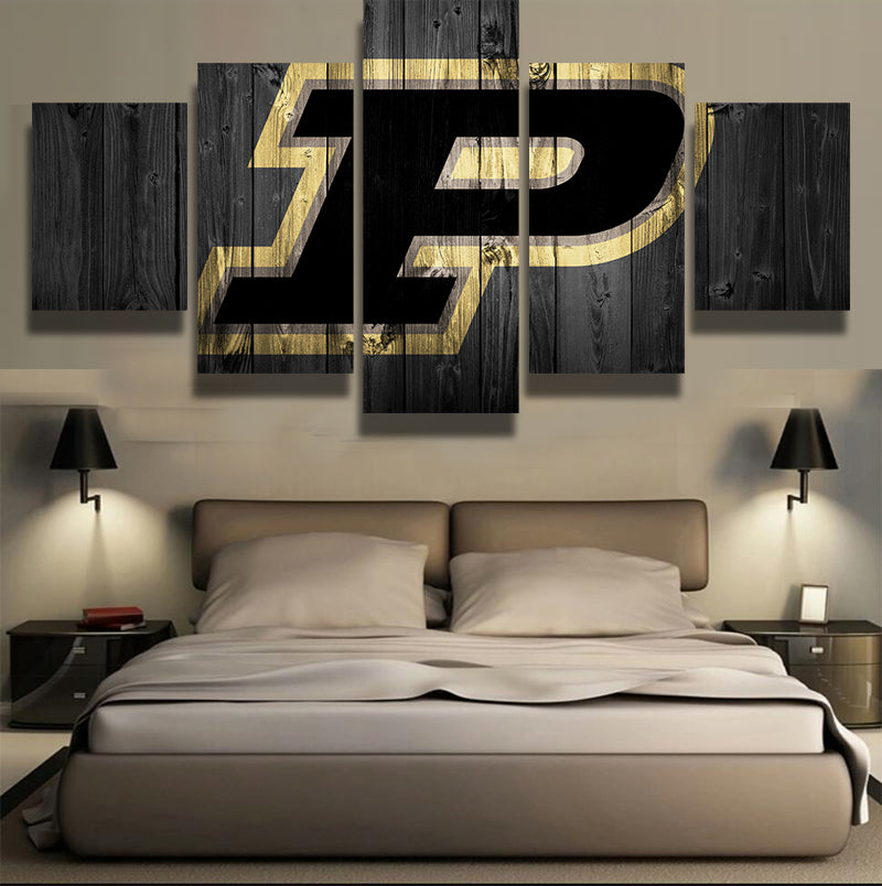 Purdue College Barnwood Style Canvas - The Force Gallery