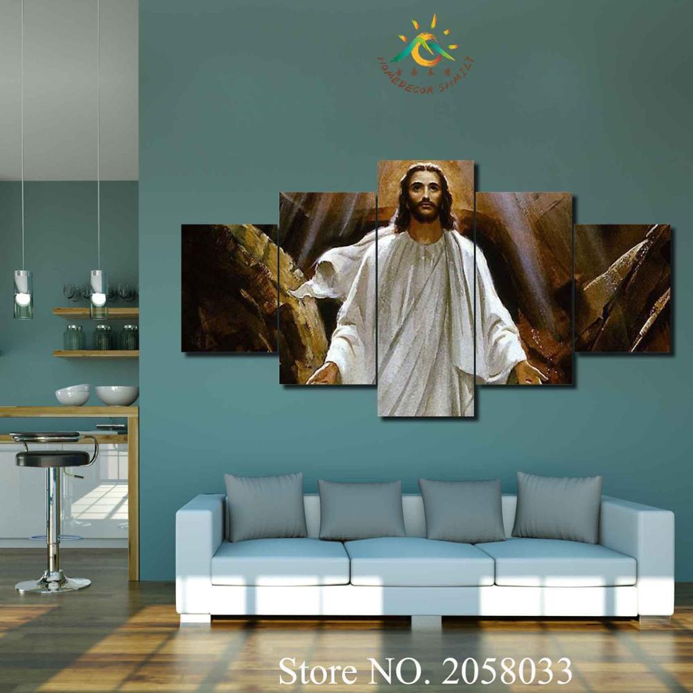 Jesus has Risen Christian Canvas Large Framed - The Force Gallery