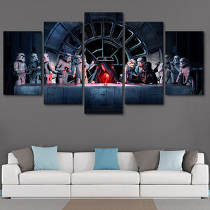 Star Wars Imperial Last Supper Emperoer Darth Vader Stormtrooper Canvas - The Force Gallery
