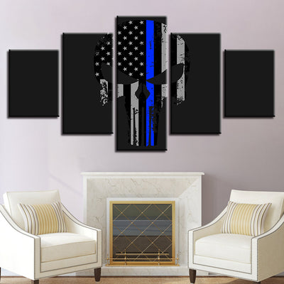 The Punisher Blue Canvas - The Force Gallery
