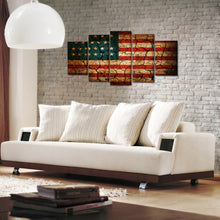American Flag Cracked Look Canvas - The Force Gallery