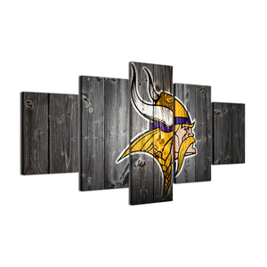 Minnesota Vikings Football Canvas Barnwood Style - The Force Gallery