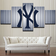 New York Yankees Pin Stripes Large Framed Canvas - The Force Gallery