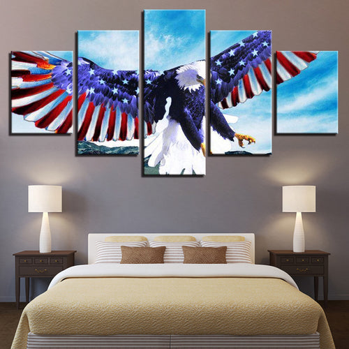 American Flag Bald Eagle Patriotic Canvas - The Force Gallery