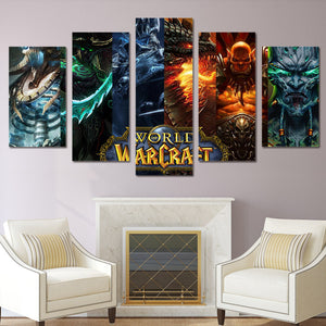 World of Warcraft Fantasy Characters Five Piece Canvas - The Force Gallery
