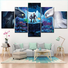 How to Train Your Dragon Kids Room Five Piece Canvas Wall Art Home Decor Multi Panel 5 - The Force Gallery