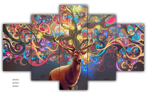 Deer Antler Colorful Canvas - The Force Gallery