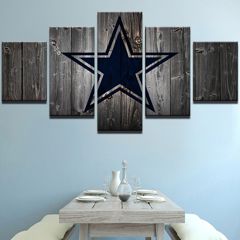 Dallas Cowboys Football Wall Canvas - A Beautiful Barnwood-Style