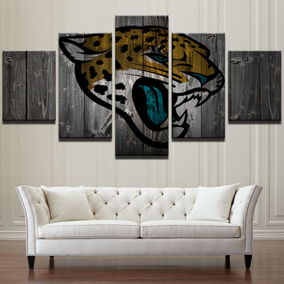 Jacksonville Jaguars Football Canvas Barnwood Style - The Force Gallery