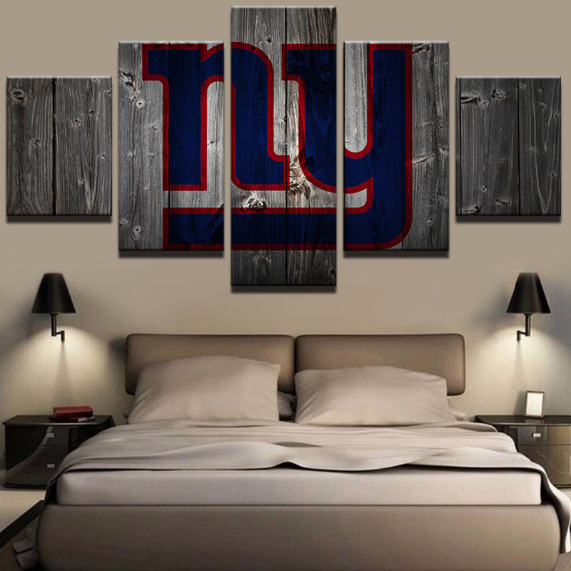 New York Giants Football Barnwood Style Canvas - The Force Gallery
